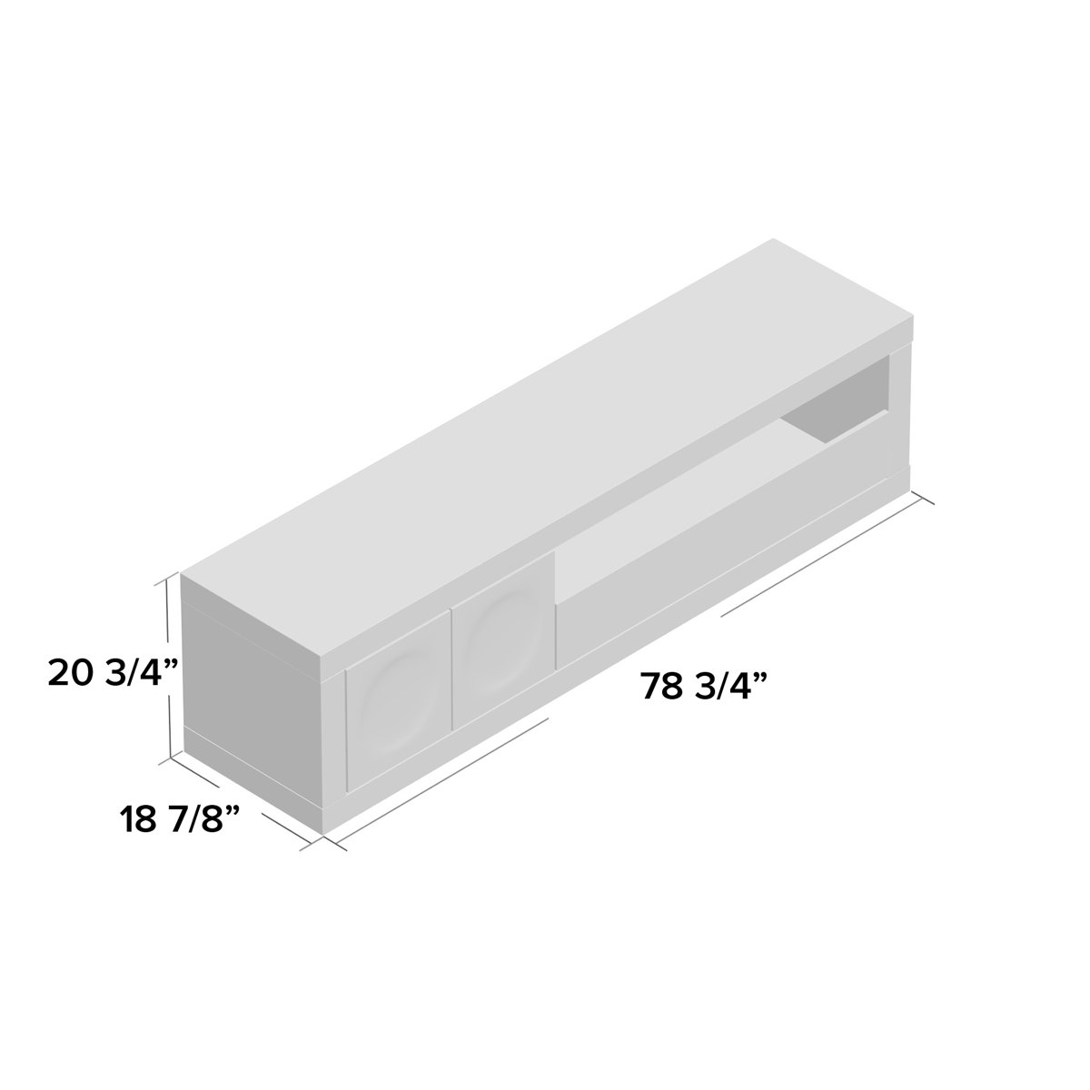 Brayden Studio® Doster Solid Wood TV Stand for TVs up to 88" & Reviews
